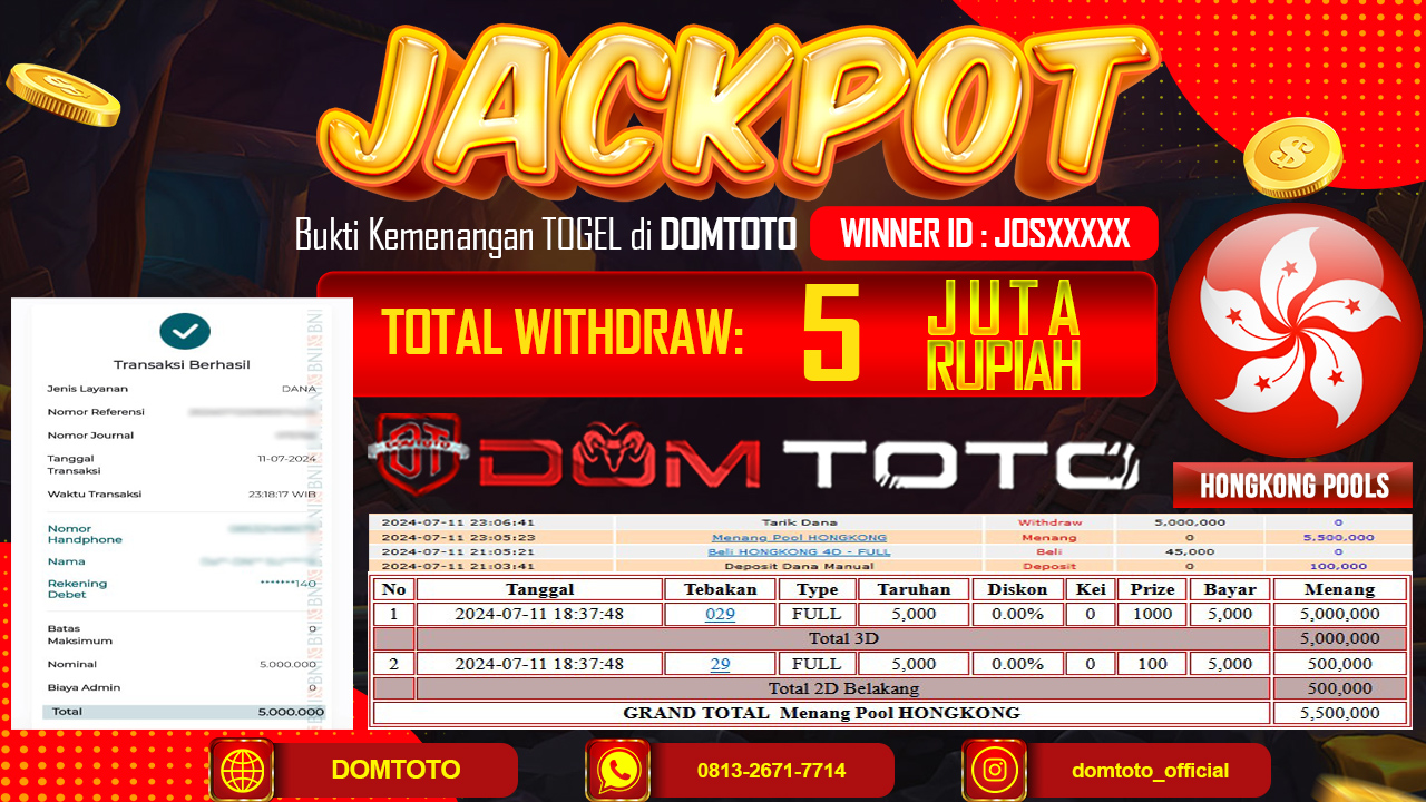 JACKPOT TOGEL HONGKONG 11 JULI 2024